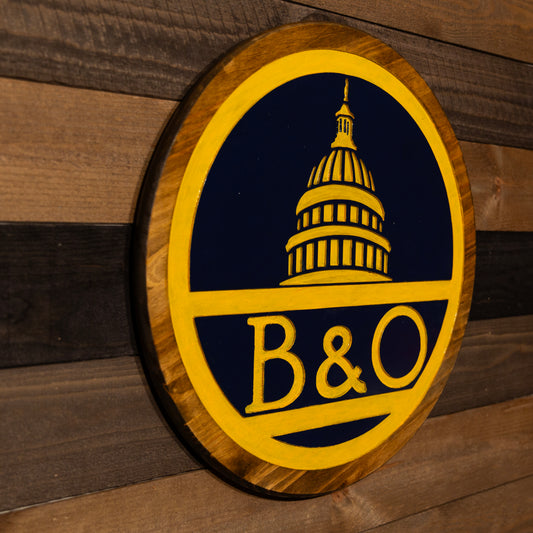 Baltimore & Ohio Engraved Wood Sign