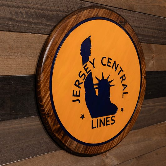 Central Railroad of New Jersey Wood Sign