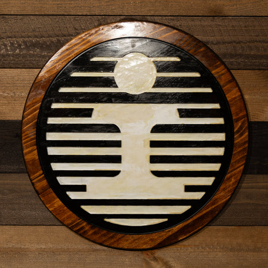 Illinois Central 'Death Star' Engraved Wood Sign