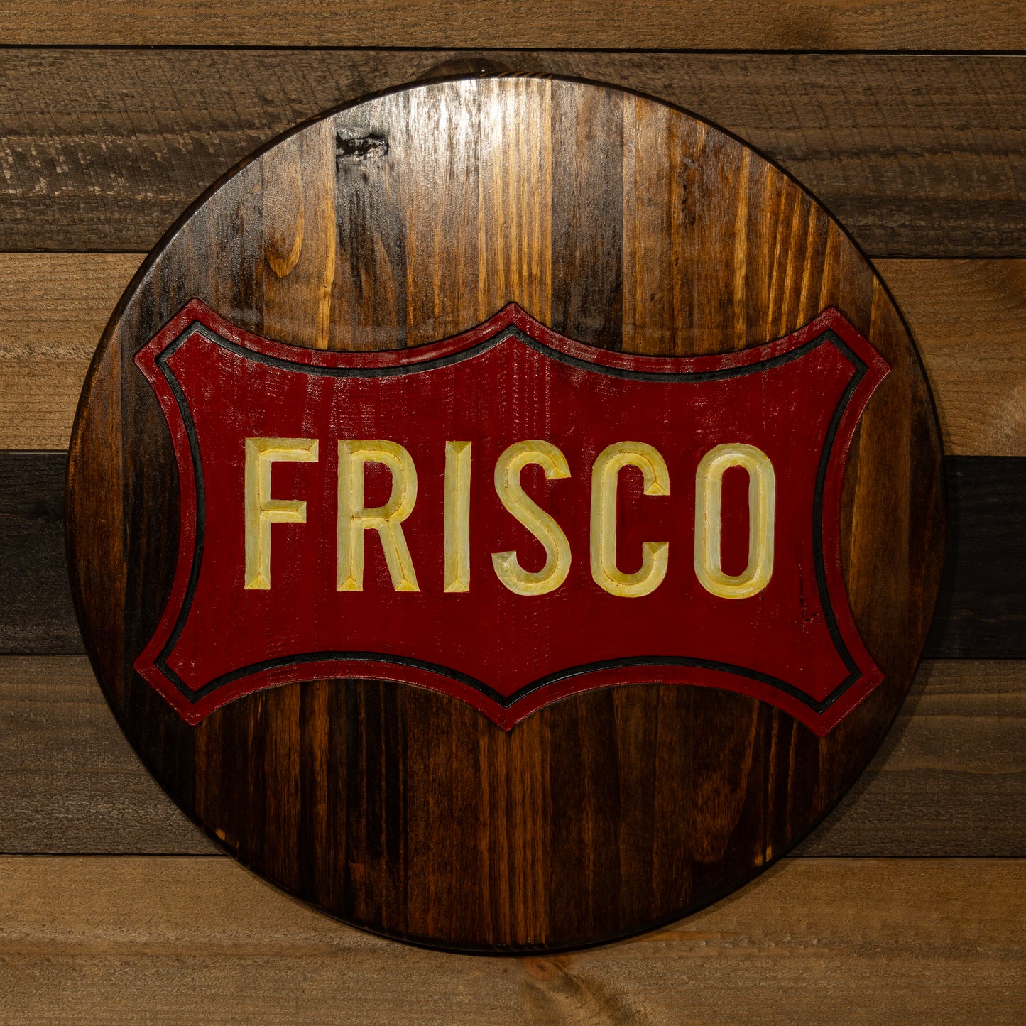 Frisco 'Coon Skin' Engraved Wood Sign