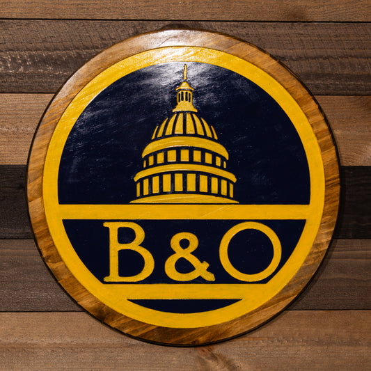 Baltimore & Ohio Engraved Wood Sign