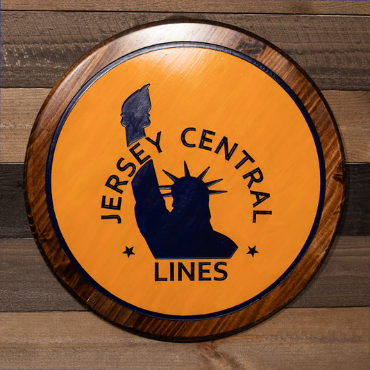 Central Railroad of New Jersey Wood Sign