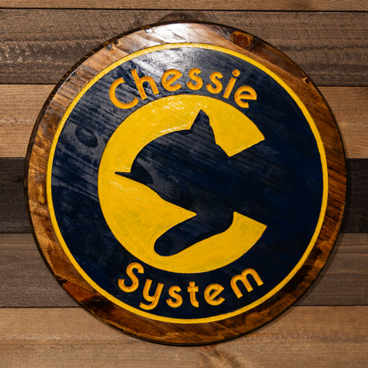 Chessie System Engraved Wood Sign