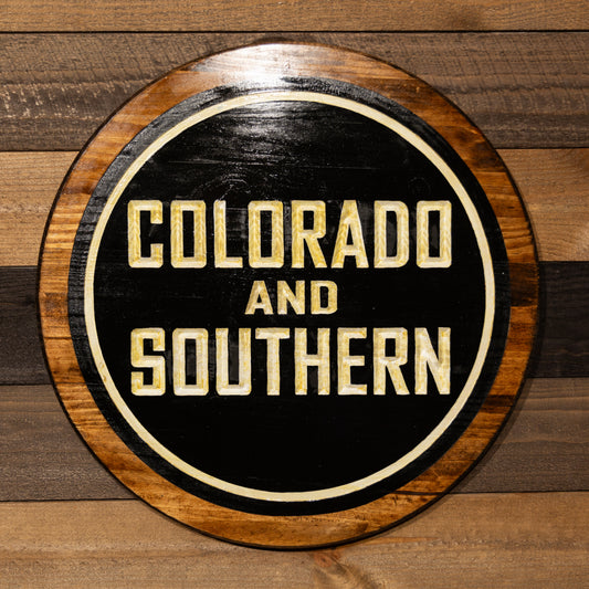 Colorado & Southern Engraved Wood Sign