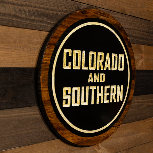 Colorado & Southern Engraved Wood Sign