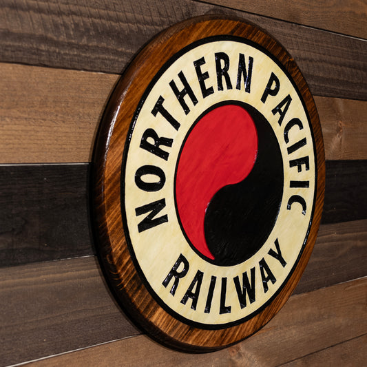 Northern Pacific Engraved Wood Sign