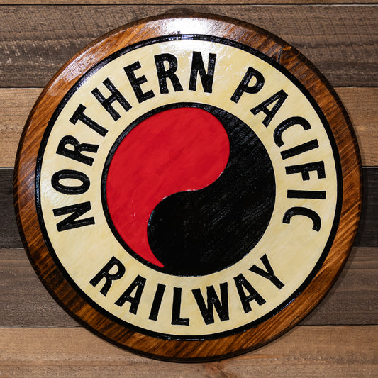 Northern Pacific Engraved Wood Sign