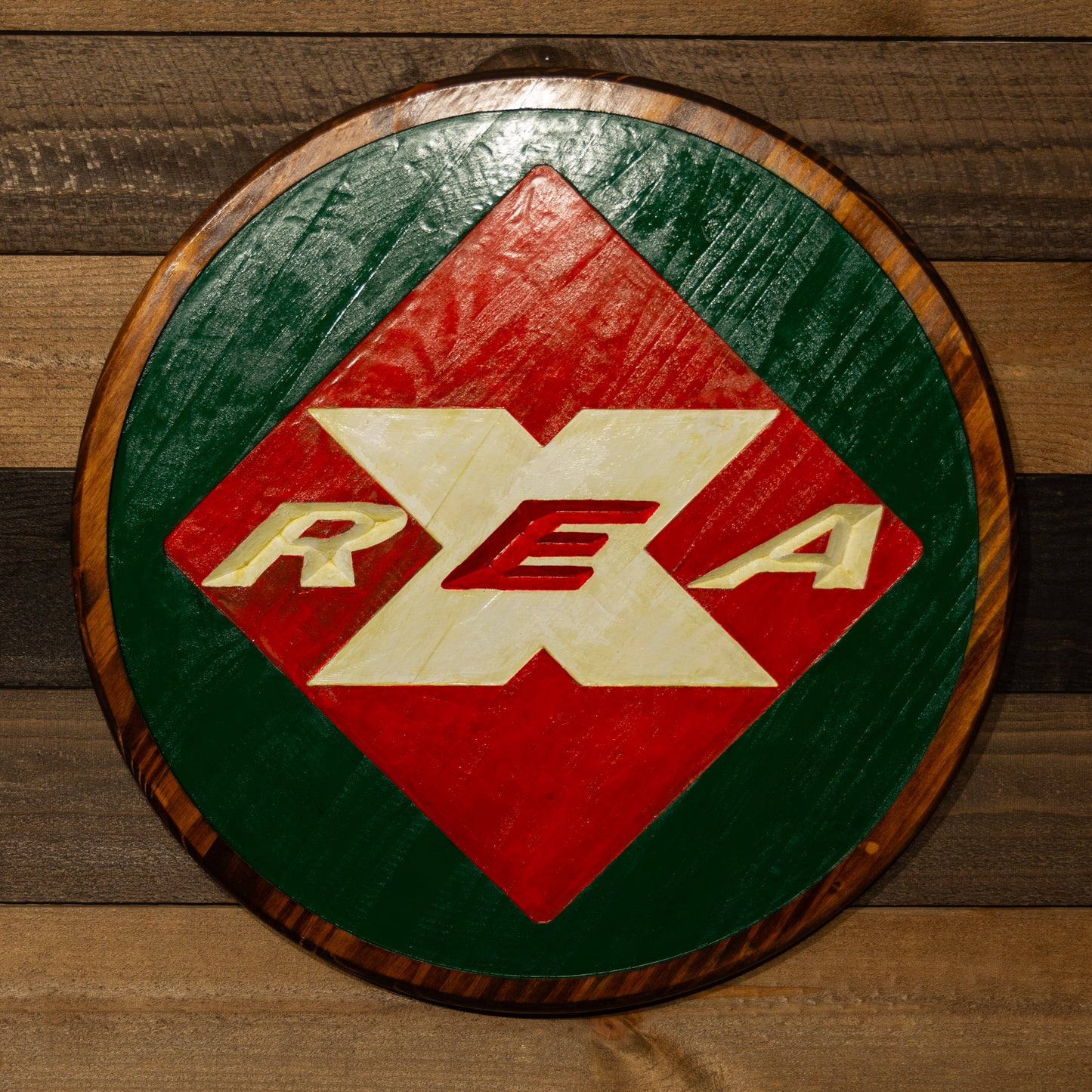 Railway Express Agency Engraved Wood Sign