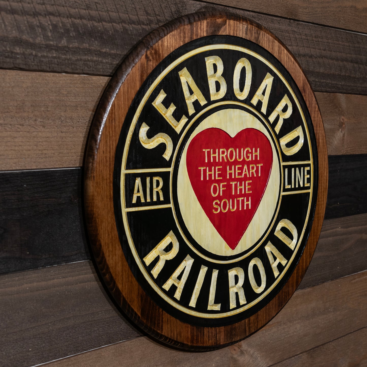 Seaboard Air Line Engraved Wood Sign