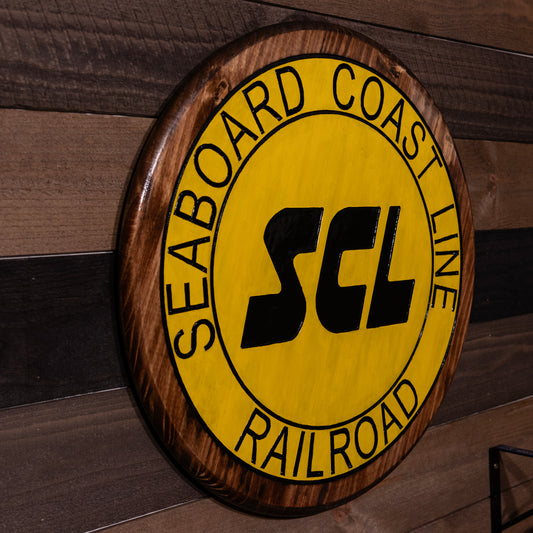 Seaboard Coast Line Wood Sign