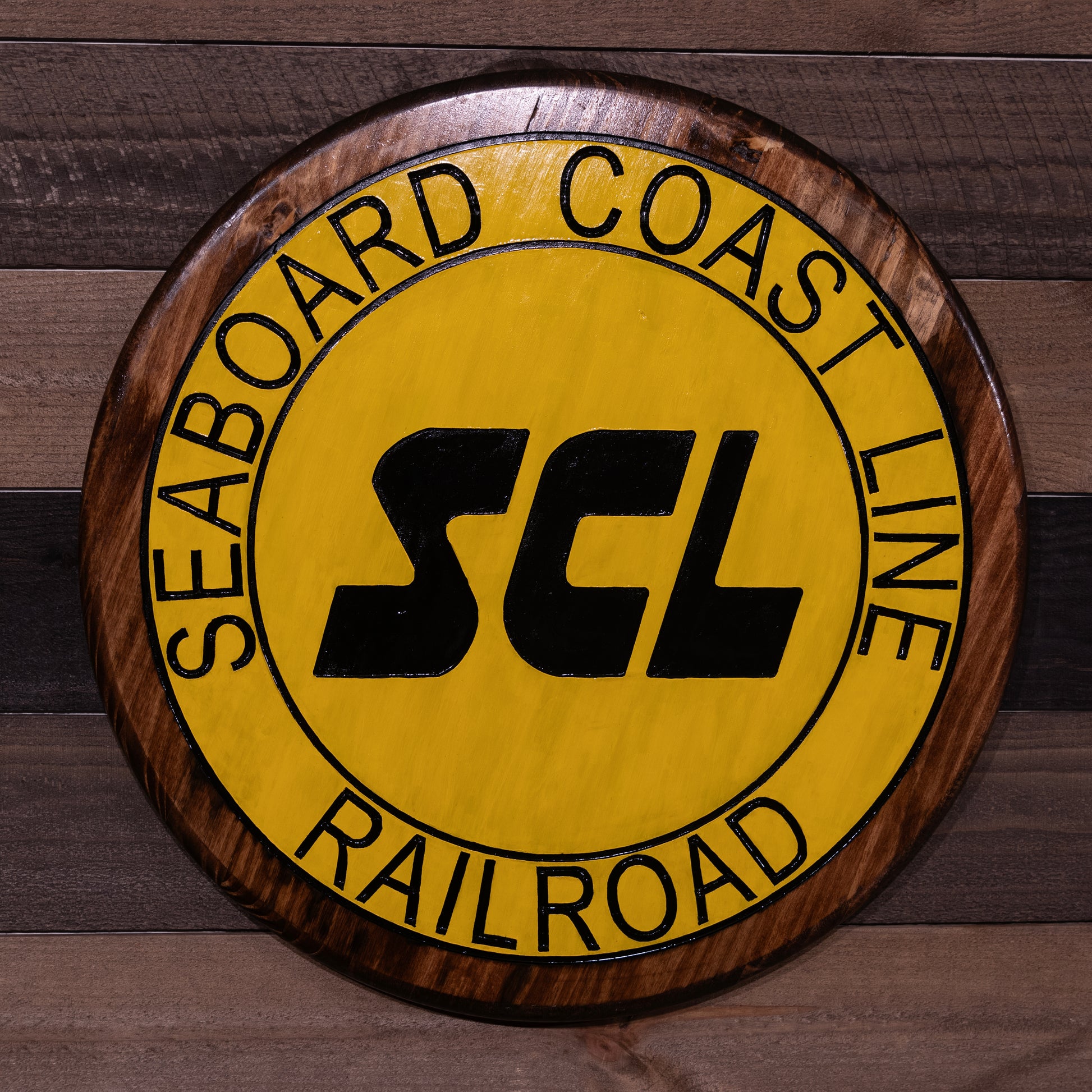 Seaboard Coast Line Wood Sign – Bespoke Rail
