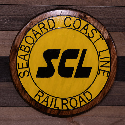 Seaboard Coast Line Wood Sign
