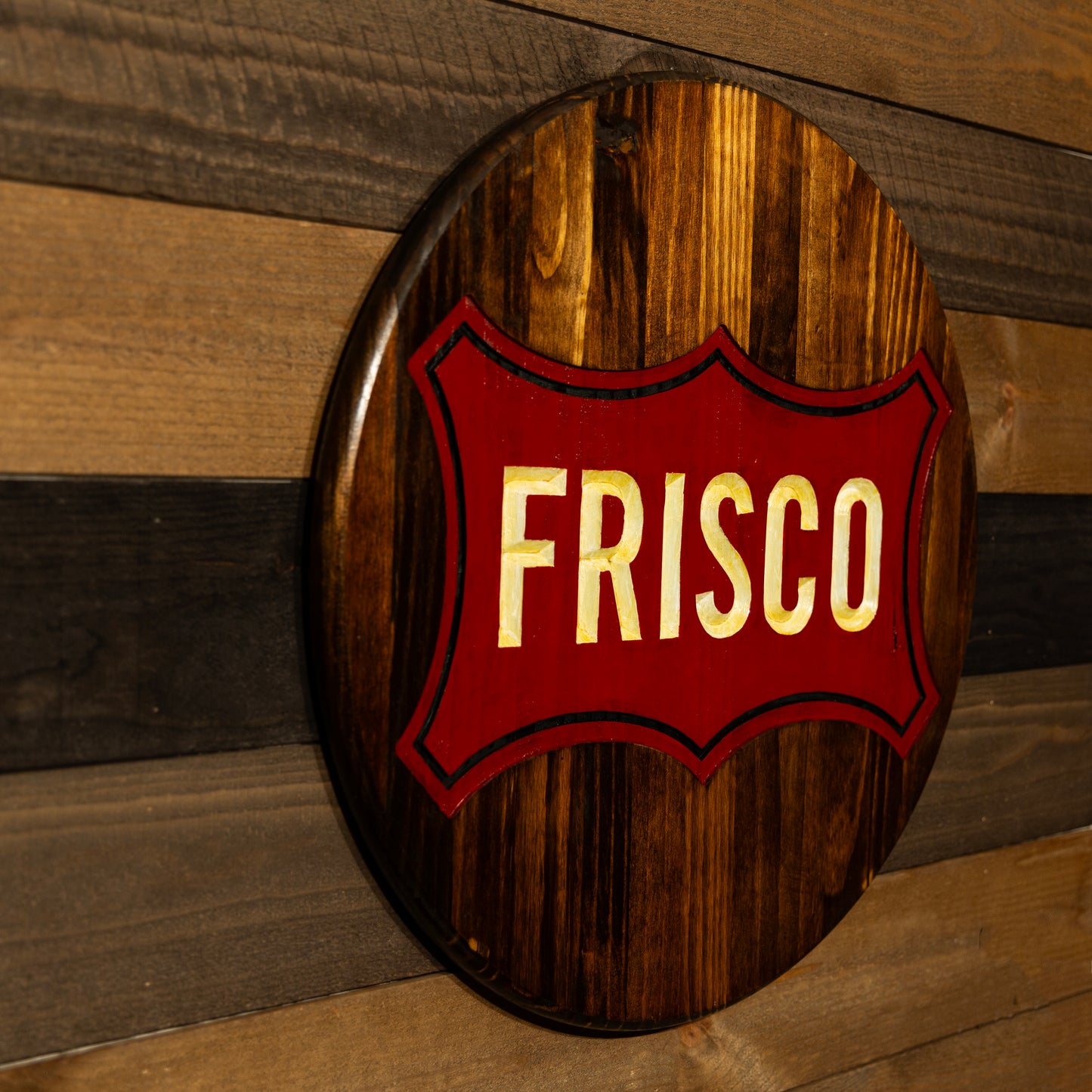 Frisco 'Coon Skin' Engraved Wood Sign