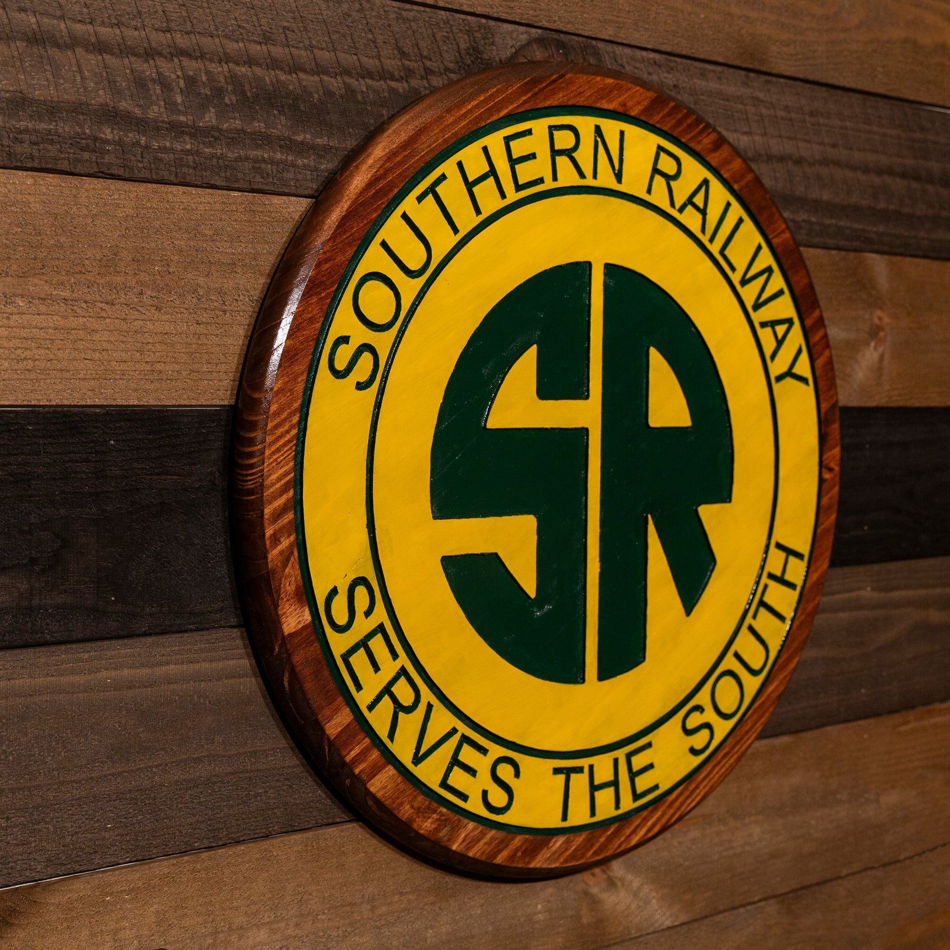Southern Railway Engraved Wood Sign – Bespoke Rail