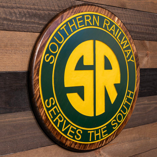 Southern Railway 'Inverse' Engraved Wood Sign